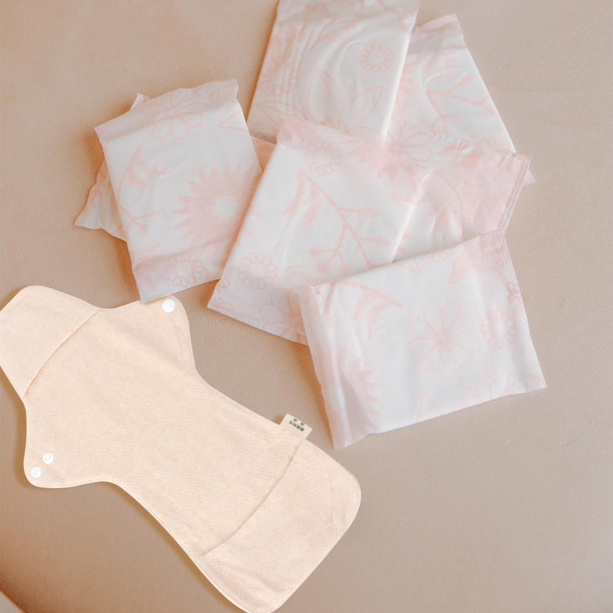 FRCOLOR 3 Juegos De Toallas Sanitarias Reutilizables Para La Menstruación Lavables Reutilizables Suaves Y Cómodas Portátiles Plegables Sin Inserto 2 Unidades X 3
