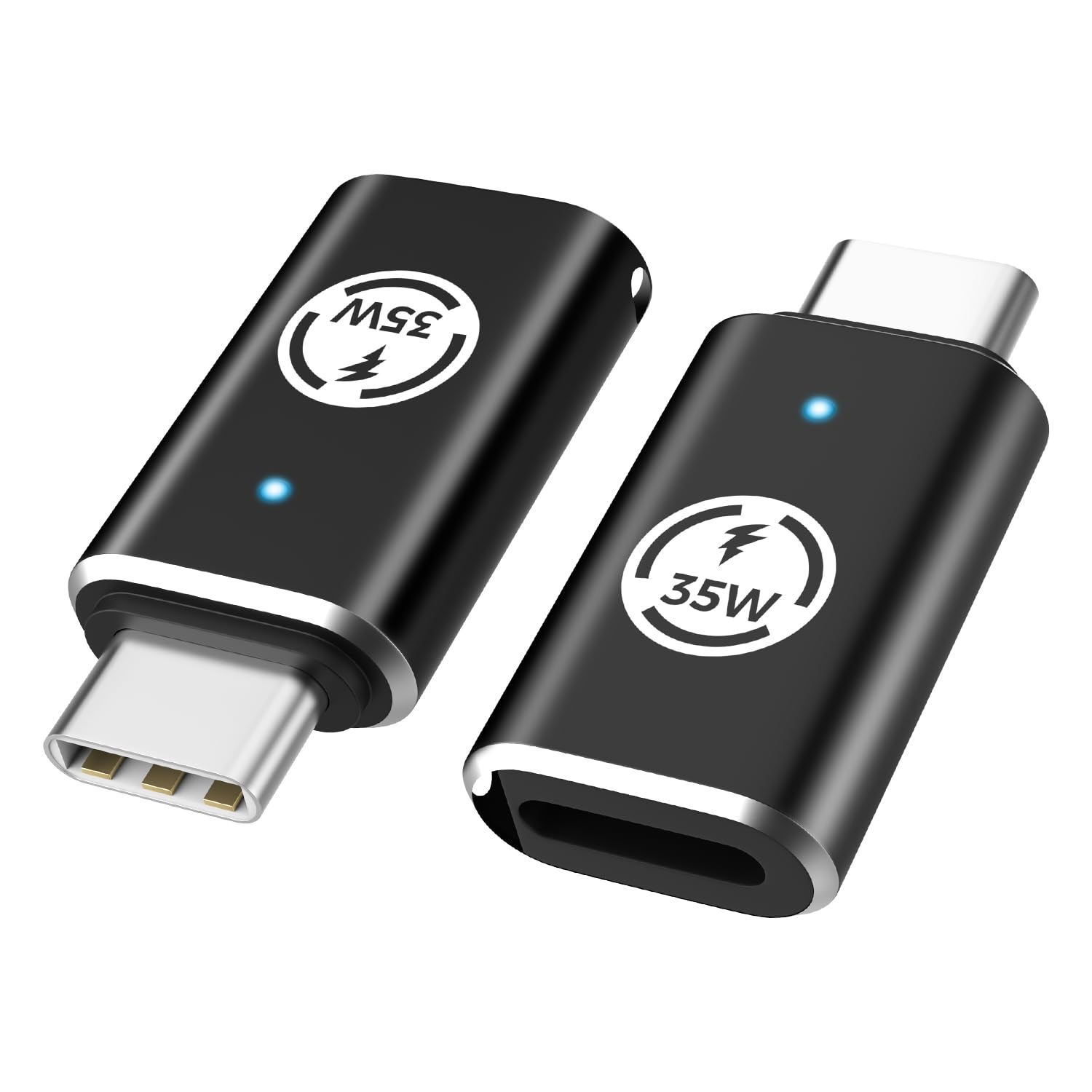 MoKo Adattatore da Lightning a USB C 2PZ, Adattatore iPhone a USB C per iPhone 16/16 Pro/16 PRO Max/iPhone 15 PRO Max Plus, Ricarica Rapida/Trasmissione Dati, Non per Auricolari/OTG, Nero 35W