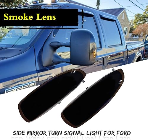 Miniatura 2 de GTINTHEBOX Para Ford F250 F350 F450 F550 F650 Super Duty 2003 2004 2005 2006 2007 y Ford Excursion 2000-2005 lente ahumada LED espejo lateral