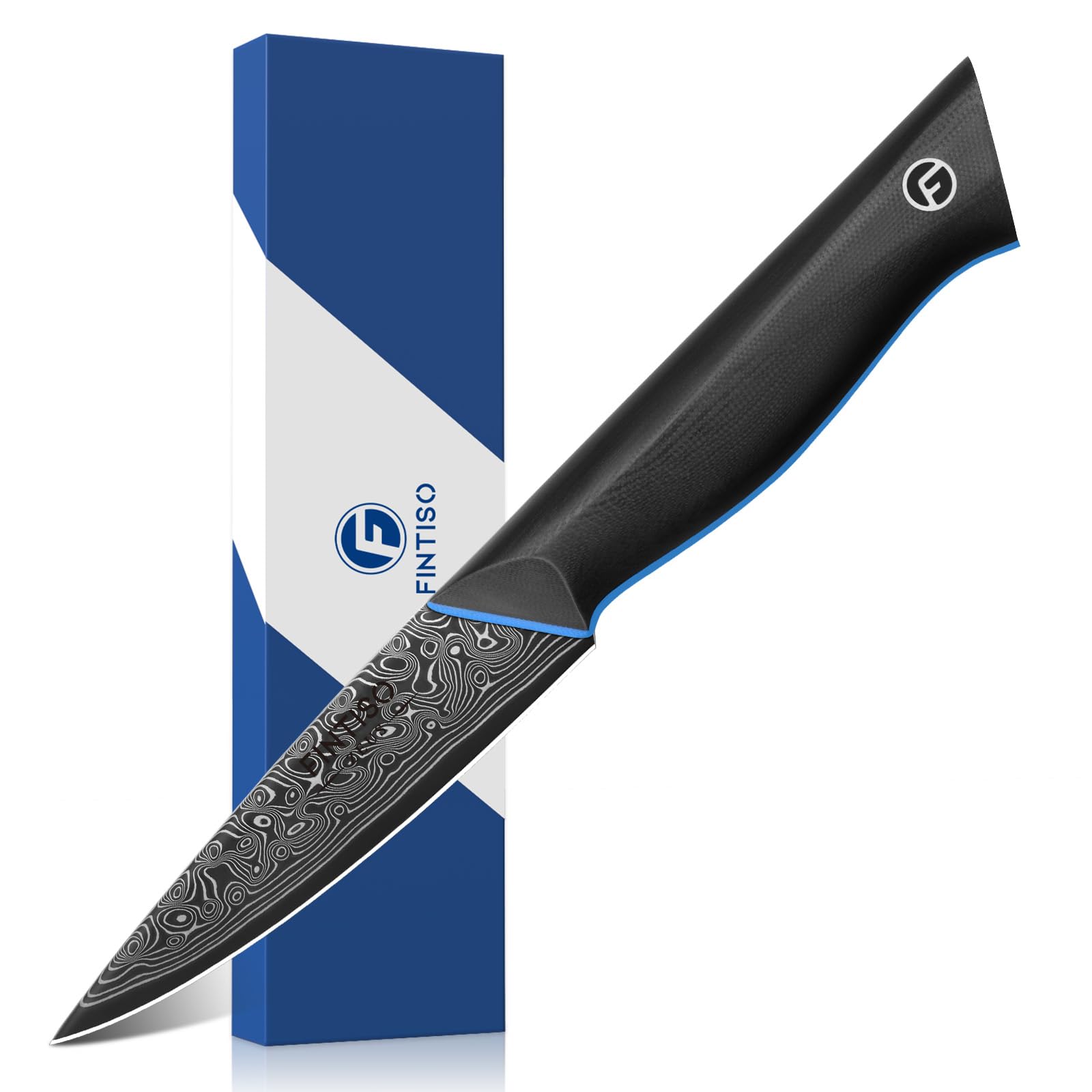 Paring Knife 3.75 Inch with 67-Layer Japanese Damascus Steel, G10 Handle