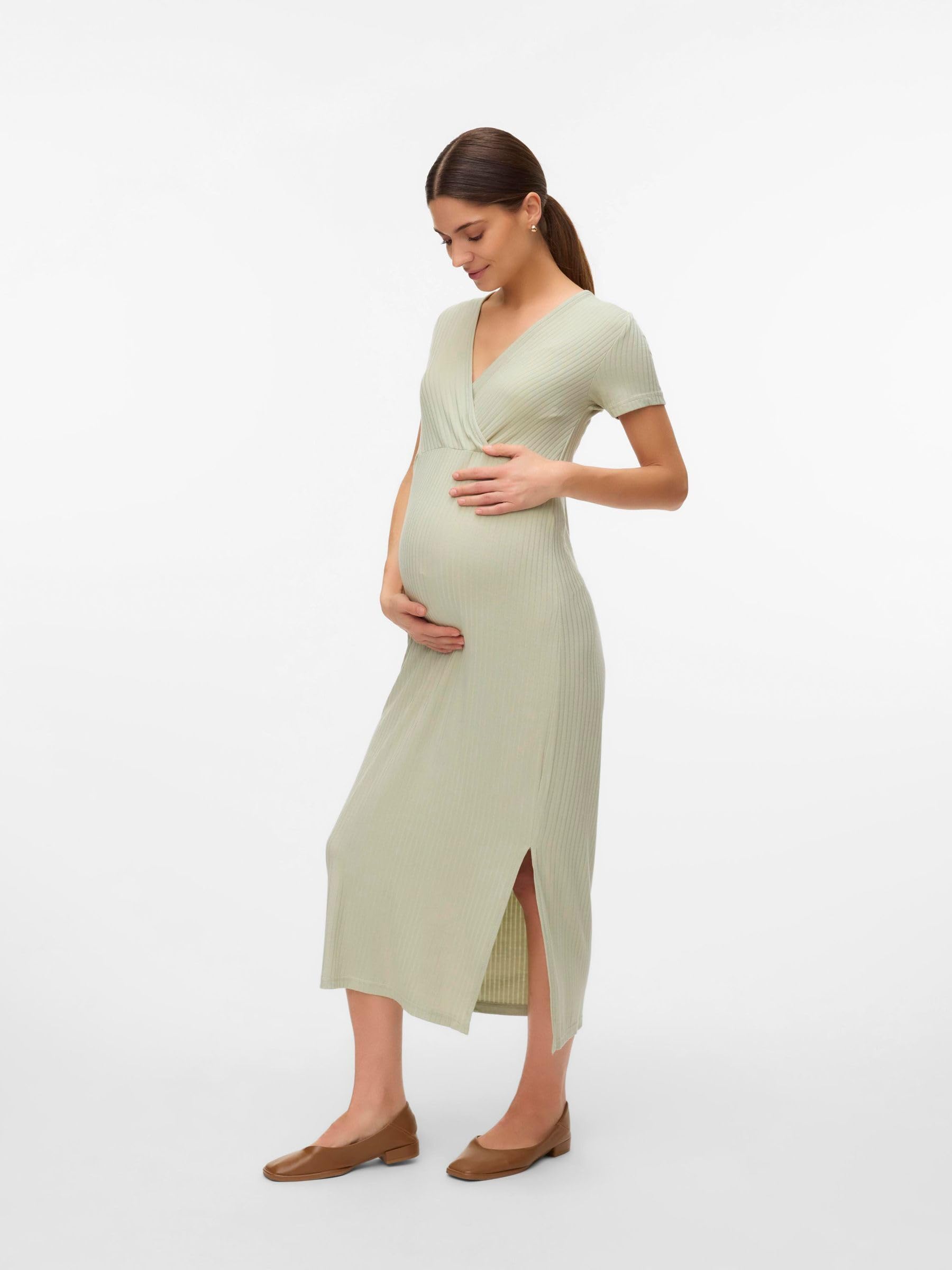 Mama.Licious Damen Mltrinity Tess Ss JRS Midi Dress 2f Noos Mltrinity Tess Ss JRS Midi Dress 2F Noos (1er Pack) | Dress
