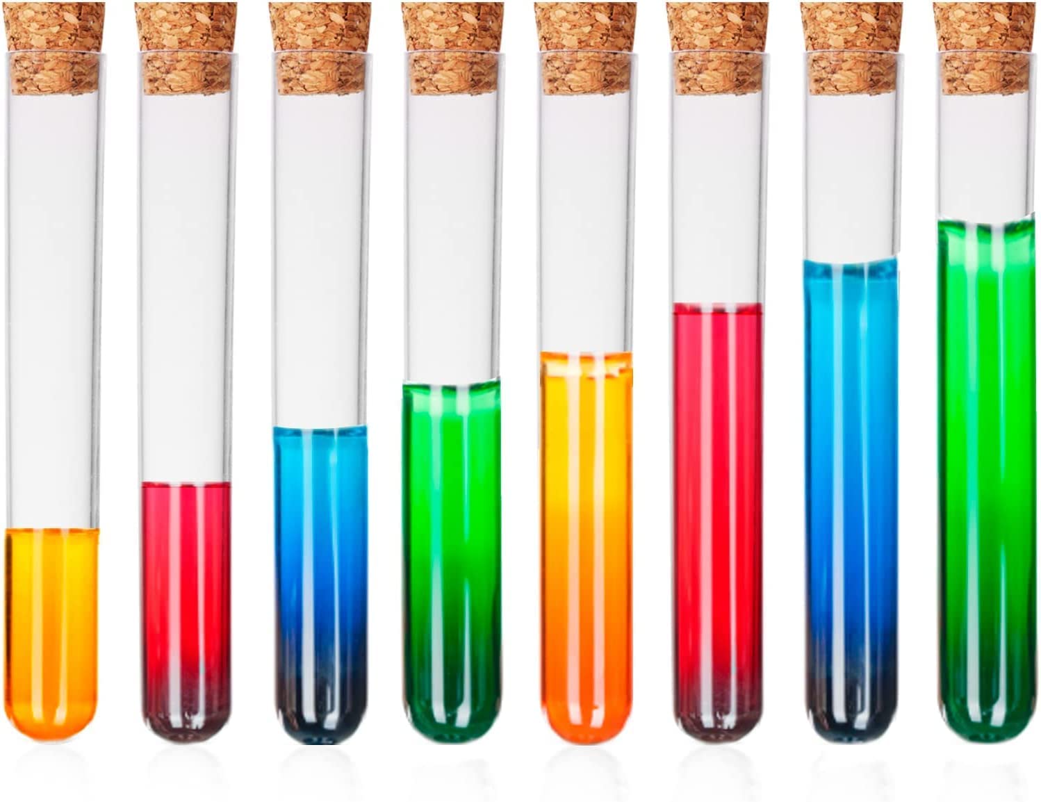 8 Pcs Test Tubes Plastic Test Tubes with Lids Clear Plastic Test Tubes