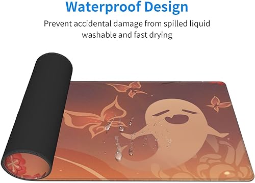 Miniatura 5 de Genshin Game Impact Hu Tao - Alfombrilla de mouse grande de goma antideslizante para suministros de oficina, computadoras, computadora de