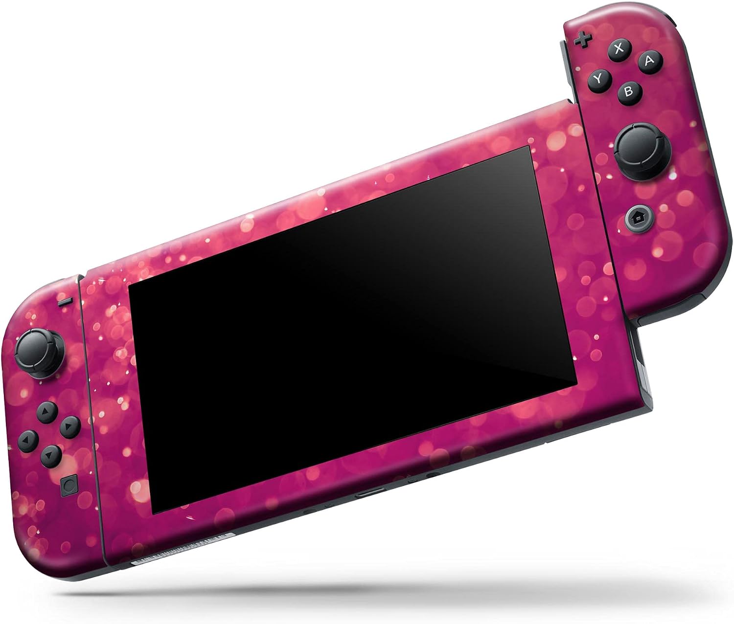 Compatible with Nintendo 2DS XL - Skin Decal Protective Scratch-Resistant Removable Vinyl Wrap Cover - Unfocused Pink Glimmer