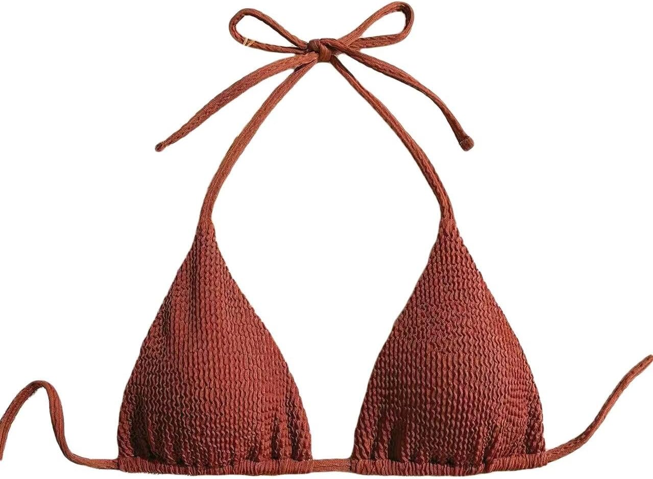 Women's Bathing Suit Halter Triangle Swimsuit Bikini Top