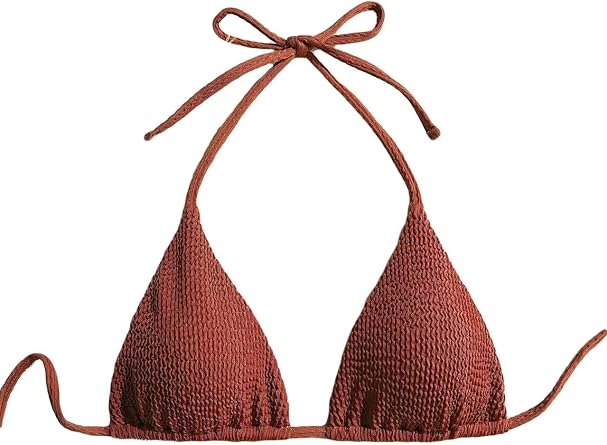 Womens Bathing Suit Halter Triangle Swimsuit Bikini Top