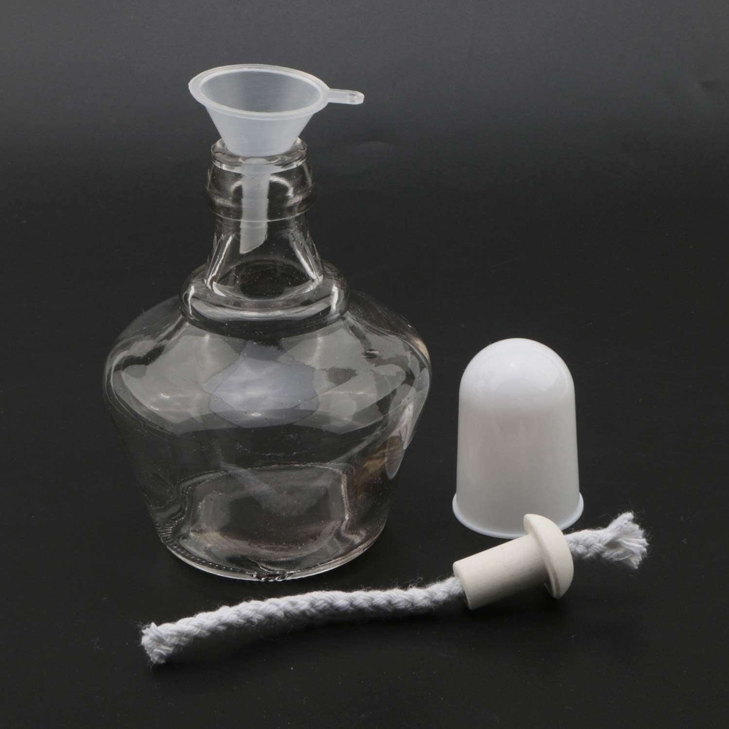 2 Pack Glass 150ml Alcohol Burner Lamp | Lab Equipment Heating with 10 Wicks and 6 Funnel Replacement