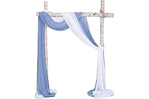 SHERWAY 2 Panels Chiffon Fabric Arch Drapery
