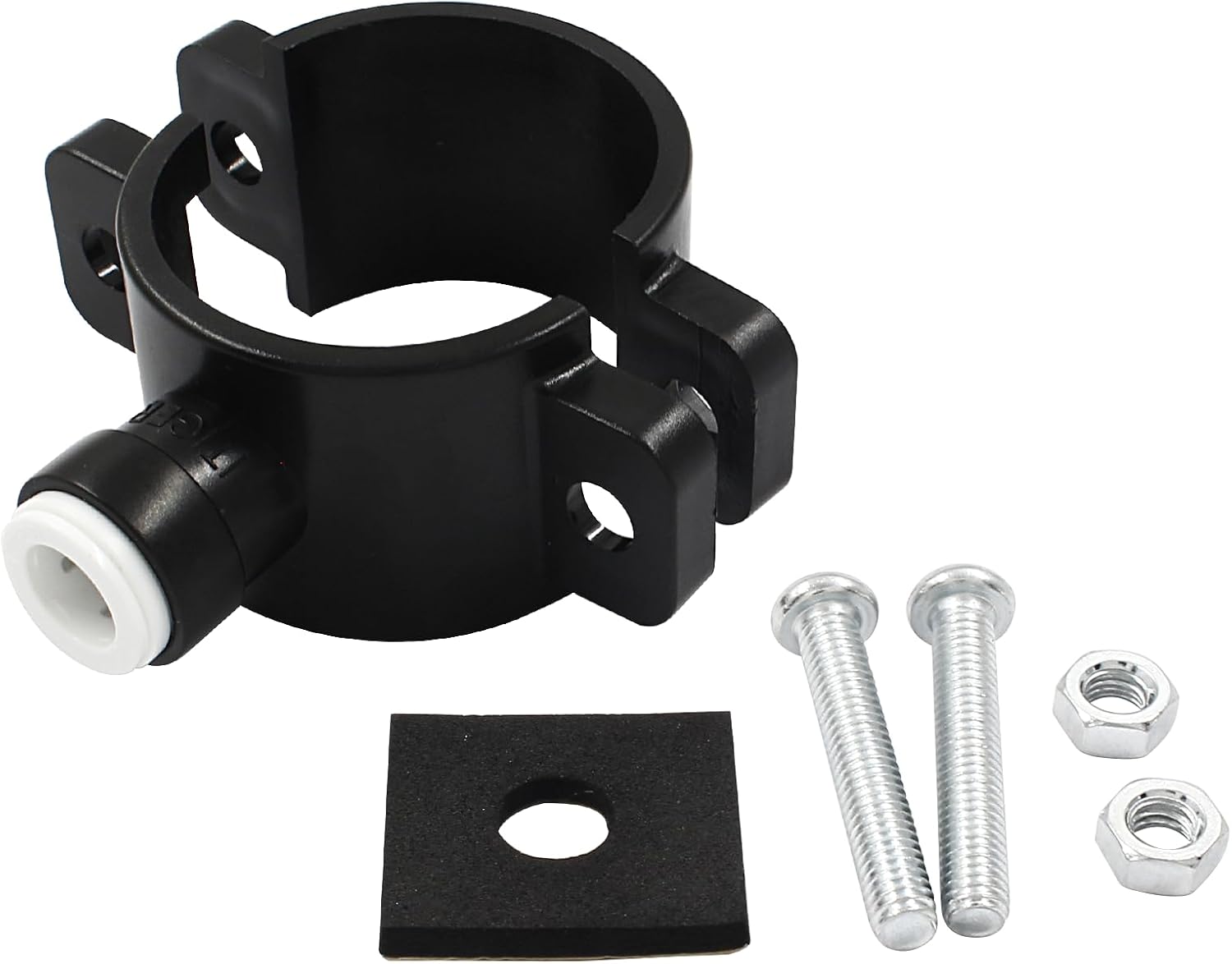 Drain Saddle Valve, 3/8" Plastic Quick Connect Water Filters Valve Clamp Hose Pipe Adapter for Under Sink Reverse Osmosis System