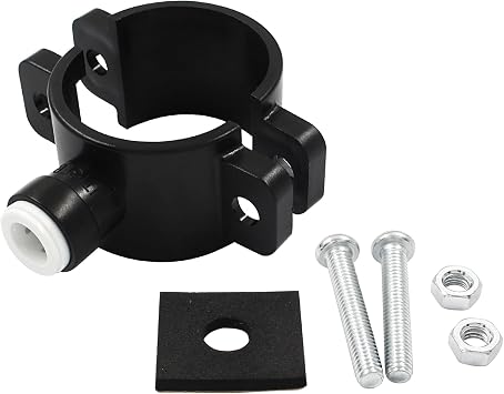 Drain Saddle Valve, 3/8" Plastic Quick Connect Water Filters Valve Clamp Hose Pipe Adapter for Under Sink Reverse Osmosis System