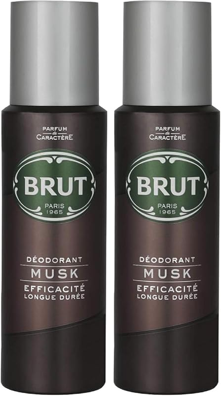 Desodorante em spray Brut Musk, 200 mL, Pacote com 2