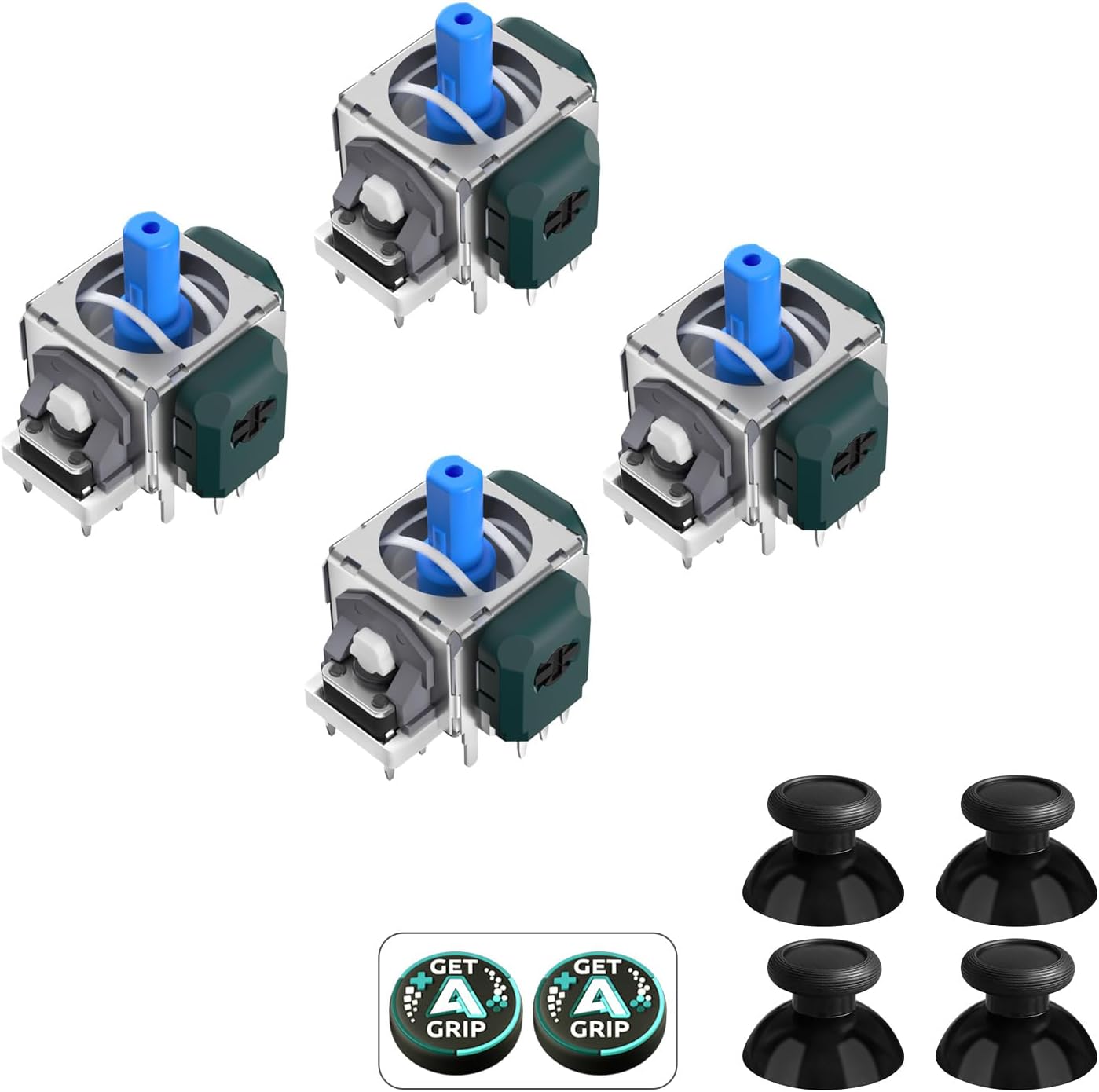 AKNES HallPi TMR Electromagnetic Joystick Replacement for Switch Pro Controller, Anti-Drift Stick Repair Accessories for Switch Pro Controller - 2 Pairs