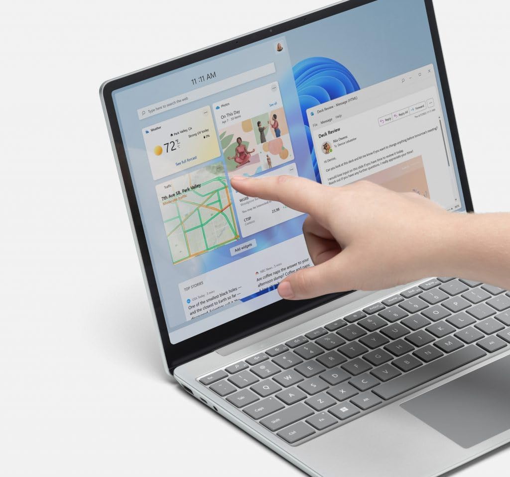 Microsoft Surface Laptop Go 2 12.4" Touchscreen Laptop Computer, Intel Quad-Core i5-1135G7 Notebook PC, 16 GB RAM, 256 GB SSD, Fingerprint Reader, Type-C, Webcam, Windows 11 Pro (Renewed)
