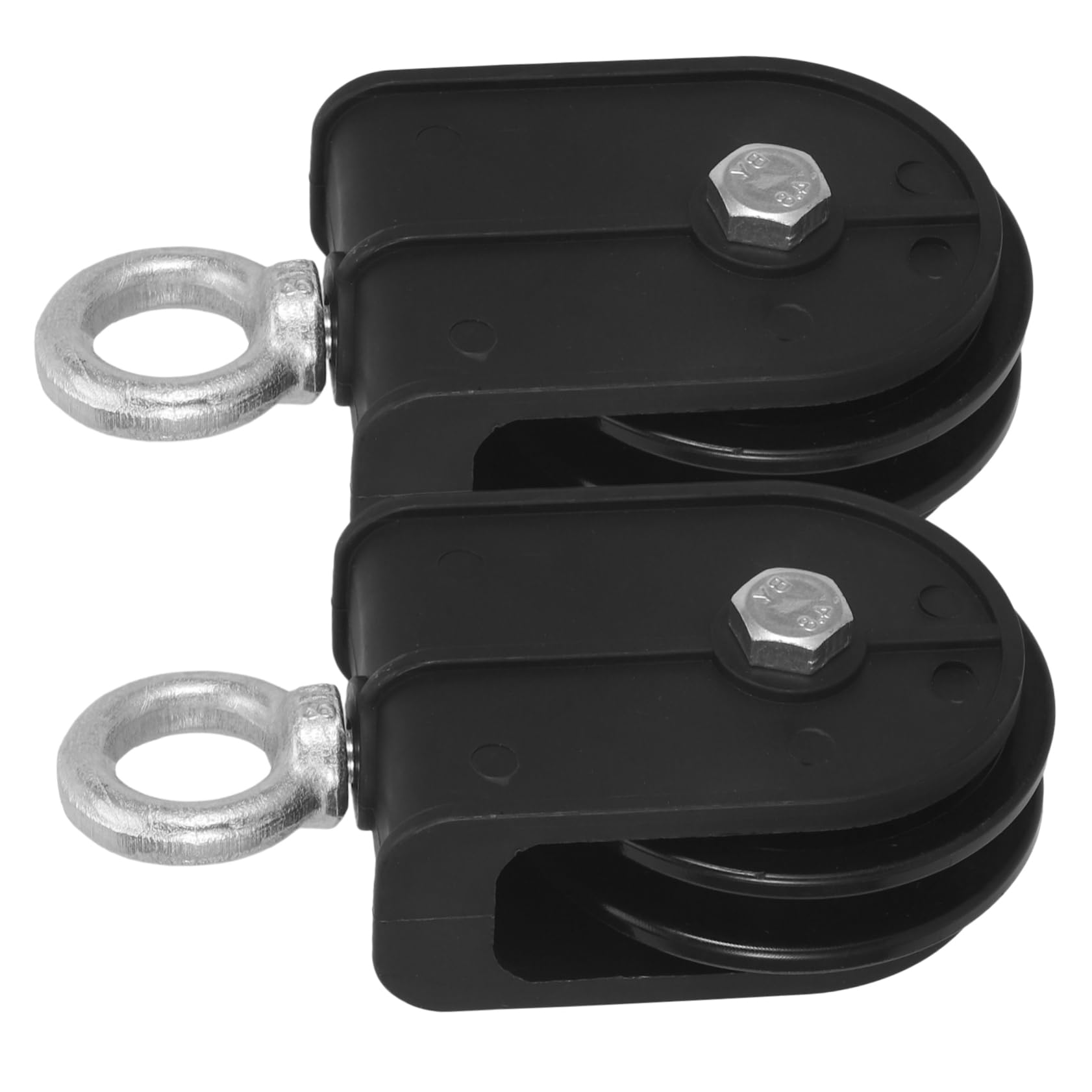 SOLUSTRE 2pcs Stainless Silent Swivel Pulley Heavy Duty Gym Equipment Cable Handles Exercise Pulley Block for Rope Lifting