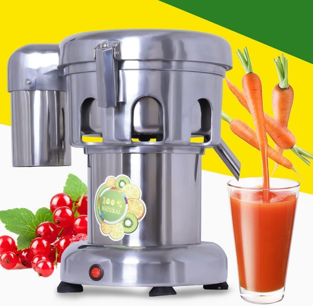 NG NOPTEG Commercial Juice Extractor, 110V 370W Heavy Duty Electric Juicer Machine Stainless Steel Orange Juicer Extractor 2800r / min | Juice & Residue Separated