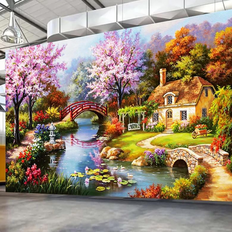 Papier peint mural feuilles fraîches pour fond TV de salon scandinave