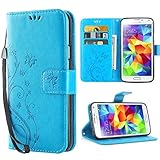 handytasche s5 leder Material:PU leder und Soft TPU (kunstleder),Magnetischer verschluss flip hülle kann komplett umgeklappt werden - Optimaler schutz des Phone vor staub, dreck, wasser, kratzer und fallen.