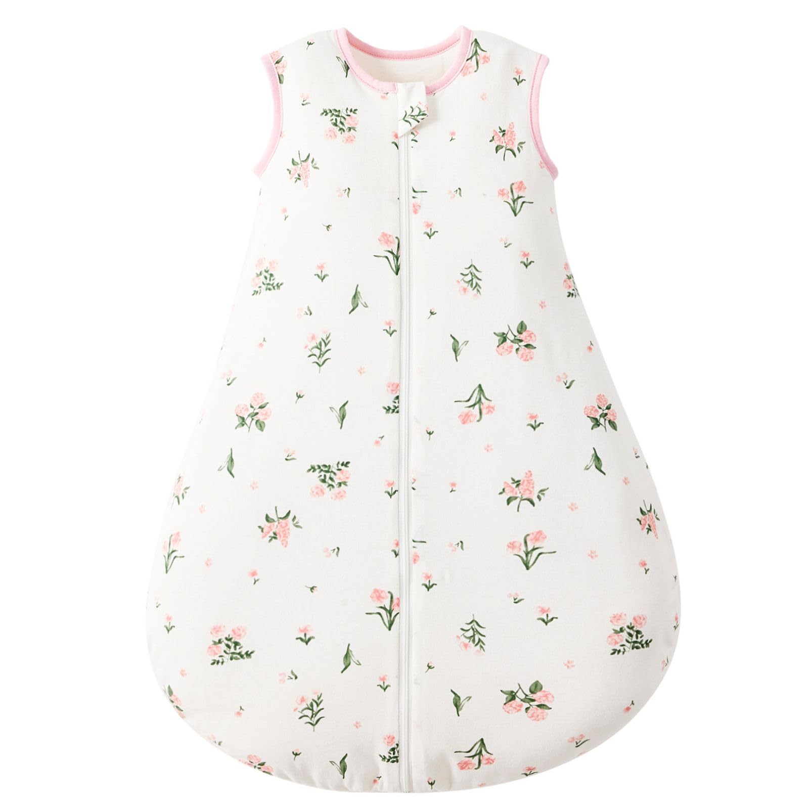 Duomiaomiao Sacco nanna Baby per l'intero anno 2.5Tog, 100% cotone Sacco nanna per bebè invernale, neonato femmina, Sacco caldo per bambini neonati(Fiore/85)