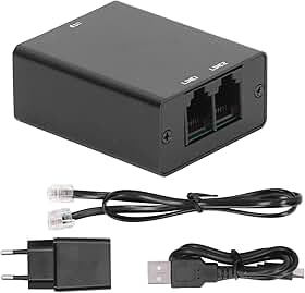 Gravador de chamada de telefone fixo mini gravador de telefone com gb automático estável operar memória som claro com porta rj11 100-240v (EU Plug)