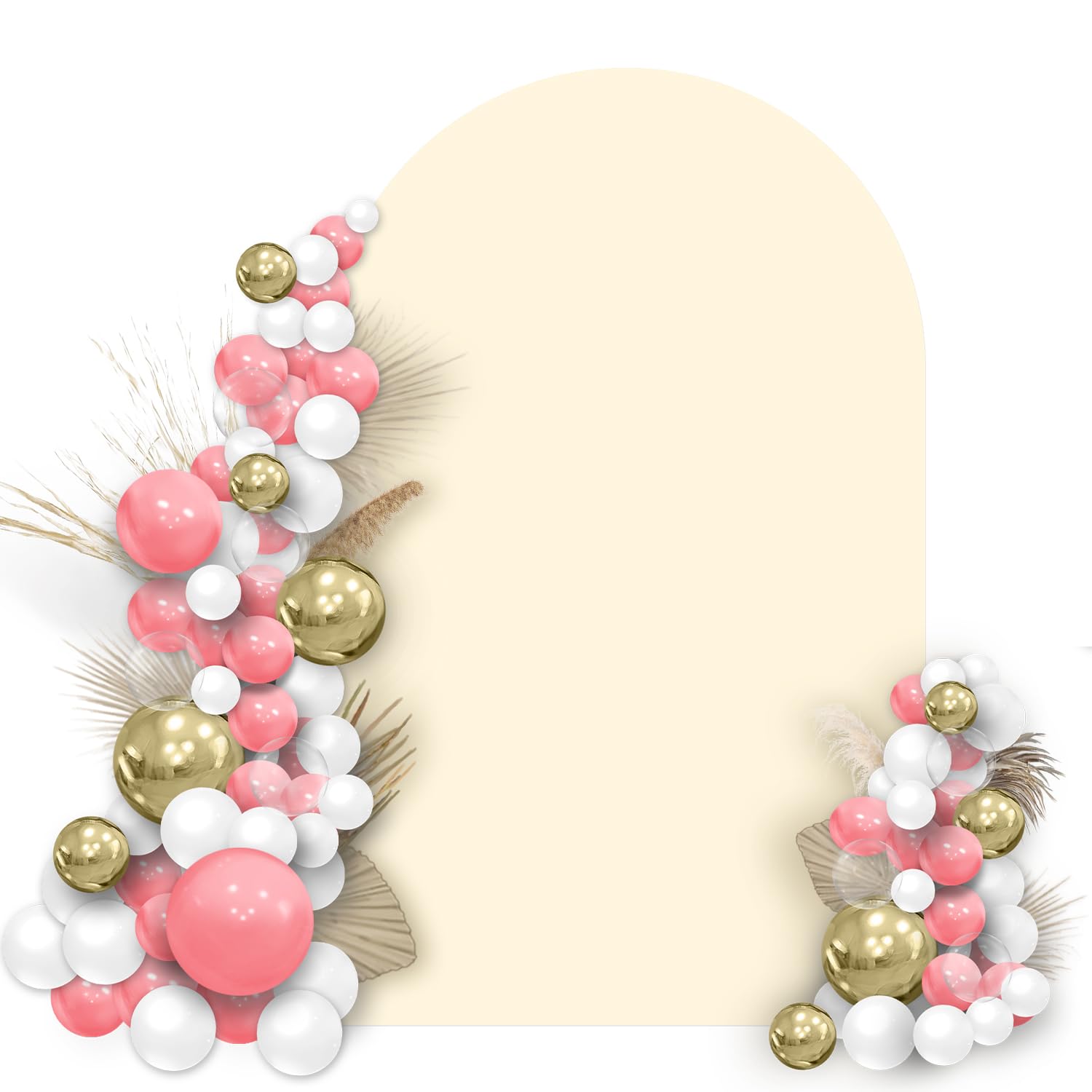 Arch Backdrop Cover,Spandex Cover for Arch Backdrop Stand,Arch Backdrop for Wedding Birthday Photography Baby Shower Party Deco,Apricot7.2FT