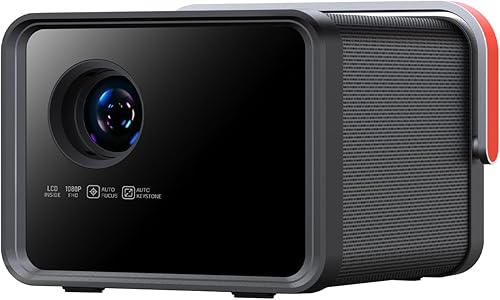 Weelikeit Proyector FHD 1080P con Wi-Fi 6 y Bluetooth, altavoces de 10 W, enfoque automático y Keystone, Android 11, proyector de películas portátil