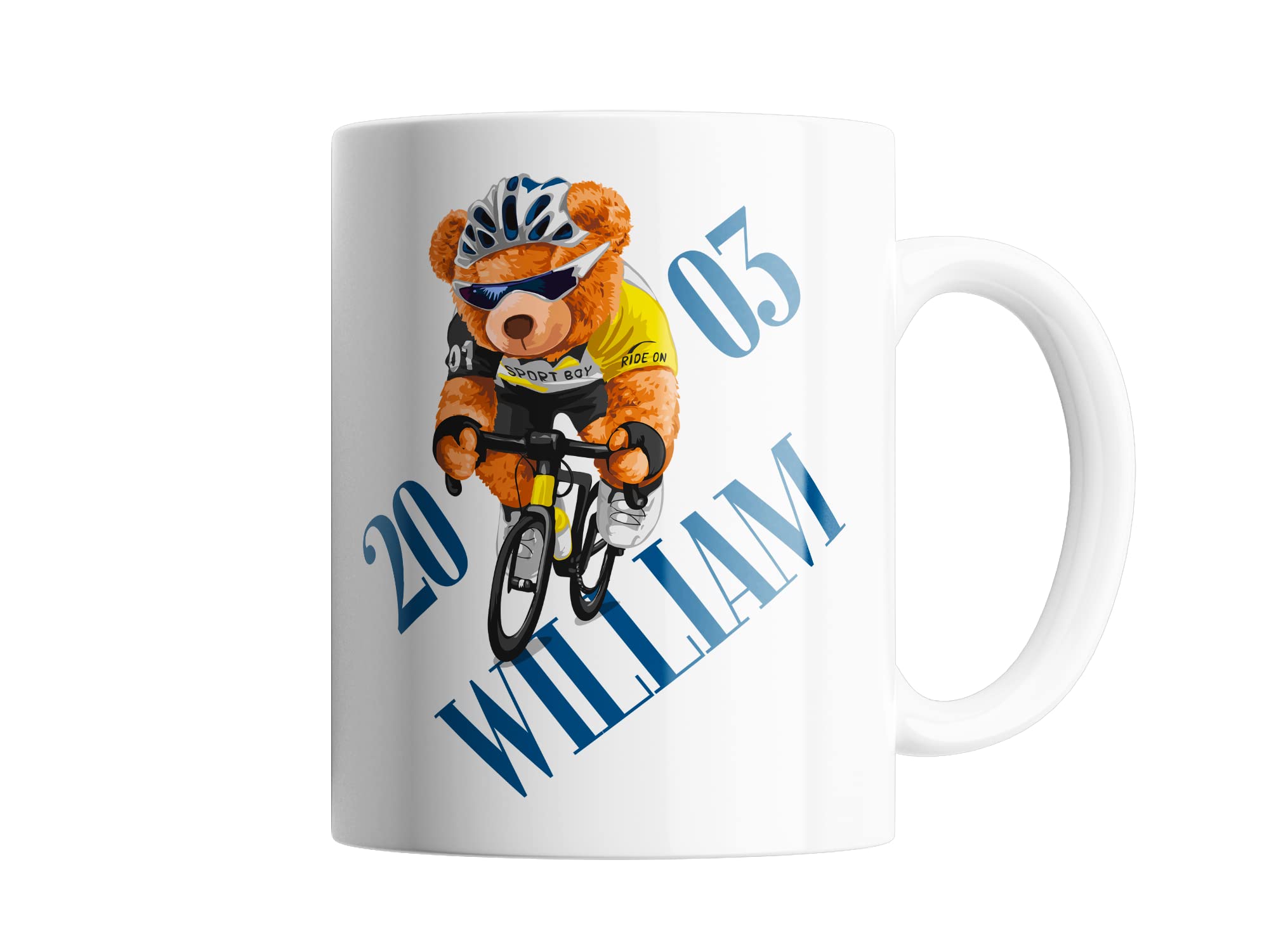 Teddy Theme Mug, Teddy Mug (Racing Bike)