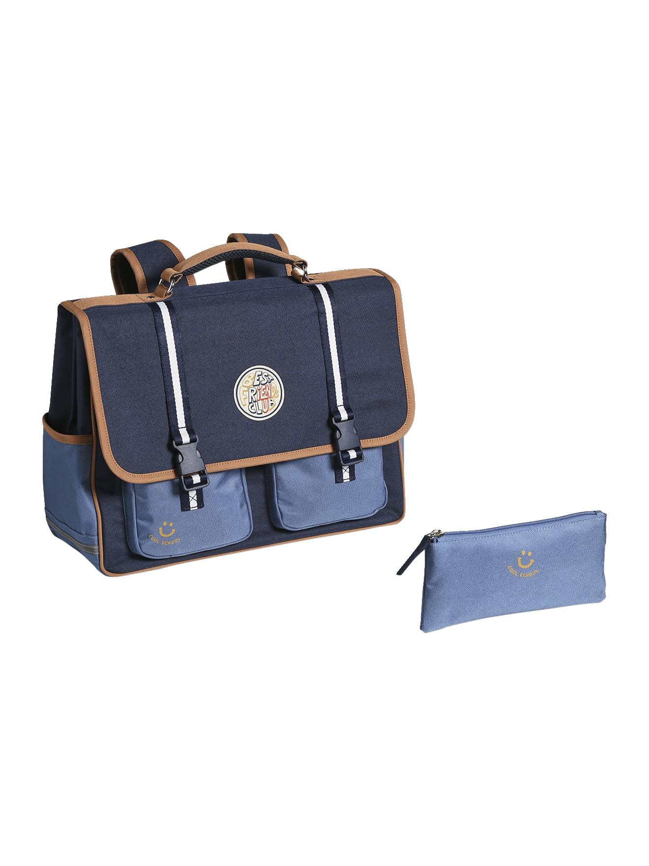 VERTBAUDET Cartable + trousse cool school garçon