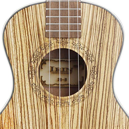 KEPOHK 21 pouces voyage ukulélé zèbre bois ténor corps mince Hawaii guitare Instrument de musique pour démarreur enfants… - Les Beatles, Paul McCartney, John Lennon, RIngo Starr, George Harrison KEPOHK 21 pouces voyage ukulélé zèbre bois ténor corps mince Hawaii guitare Instrument de musique pour démarreur enfants… – Image 3