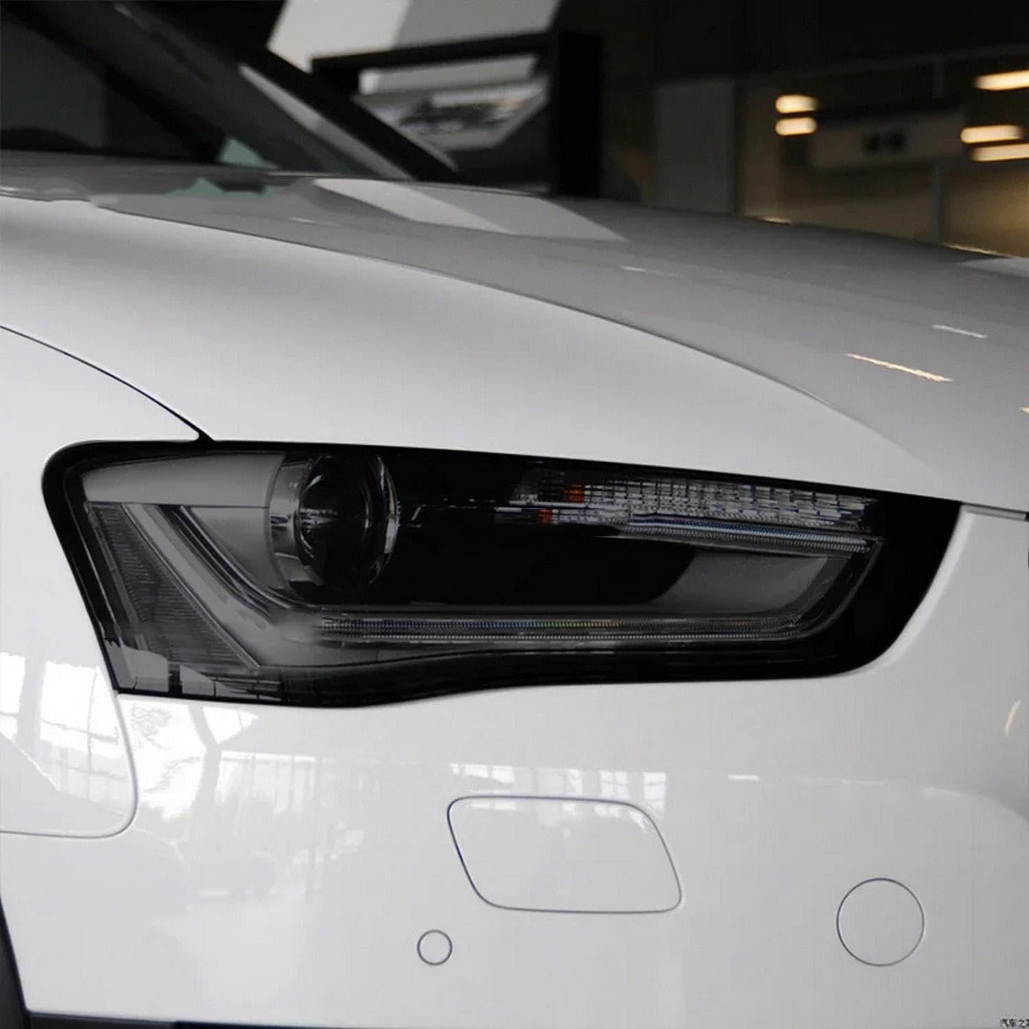 Autocollant phare tpu transparent noir protection optique Audi A4 2013-2015