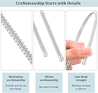 Vista 4 de BENECREAT 24 piezas de corsé de metal en espiral de 10 pulgadas, varillas de modelado de acero en espiral, corsé en espiral para corsés, costura