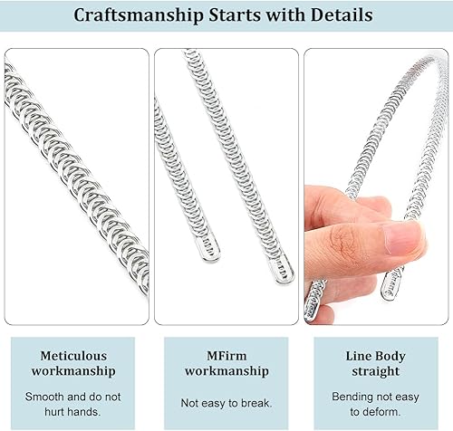 Miniatura 4 de BENECREAT 24 piezas de corsé de metal en espiral de 10 pulgadas, varillas de modelado de acero en espiral, corsé en espiral para corsés, costura de