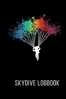 Skydive Log Book: Amazing skydiving record journal, suitable for 200 jumps (6" x 9")