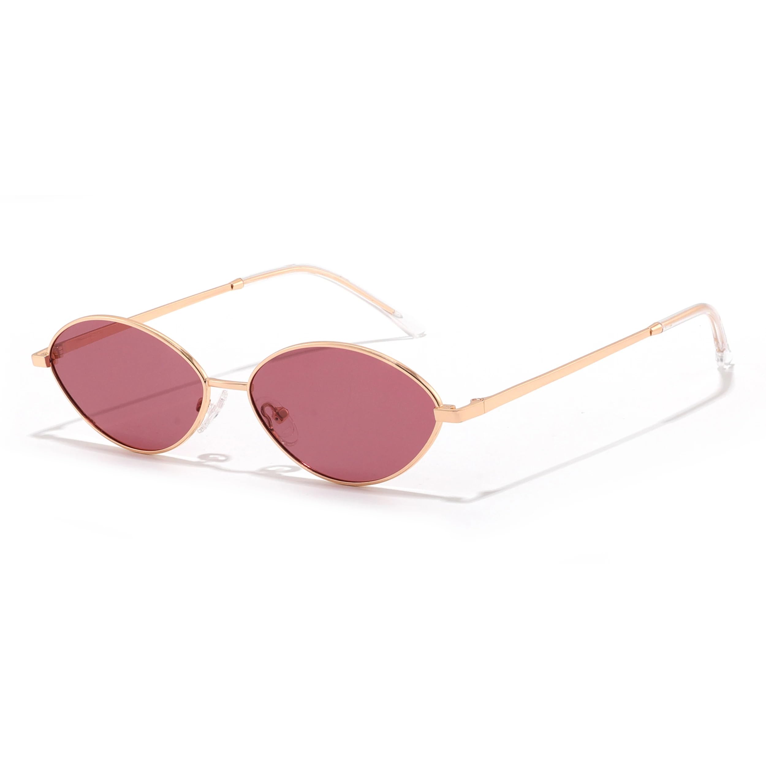 Trendige ovale polarisierte Sonnenbrille für Damen, luxuriöser Metallrahmen, Vintage-UV400-Schutz für Herren
