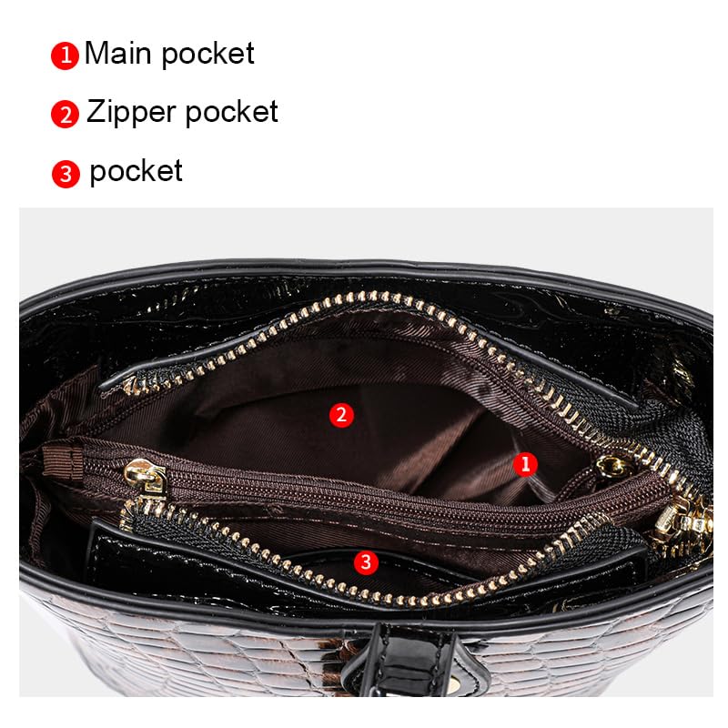 Leather leopard print calfskin cross-body bag, small size, miniature, mobile phone pocket, detachable shoulder strap, crocodile print3