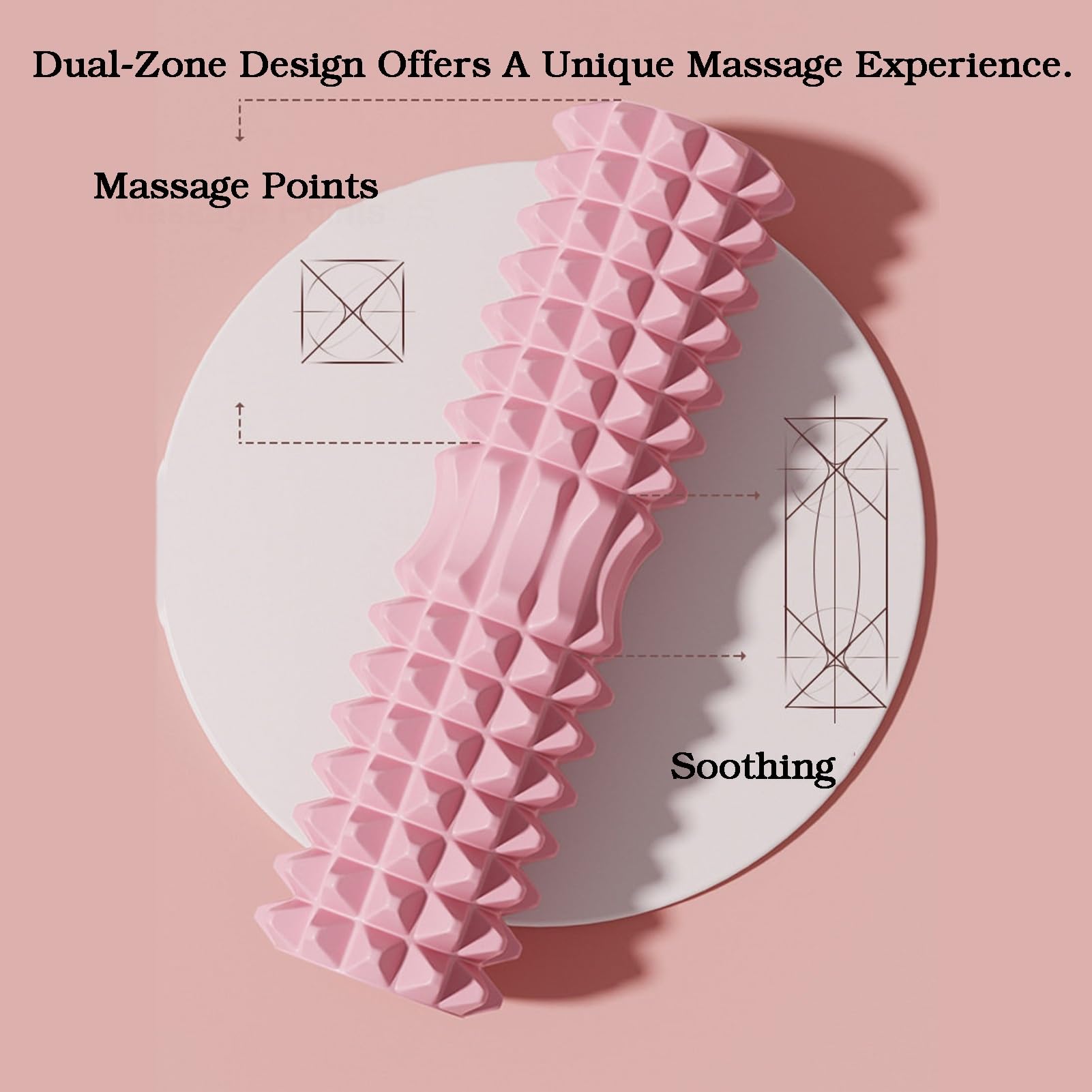 Rouleau En Mousse, Masseur De Tissus Profonds De Densité Moyenne, Rouleau Durable For Le Massage Du Dos, For Le Massage Des Tissus Profonds Du Dos, Thérapie Des Mollets(Color4)