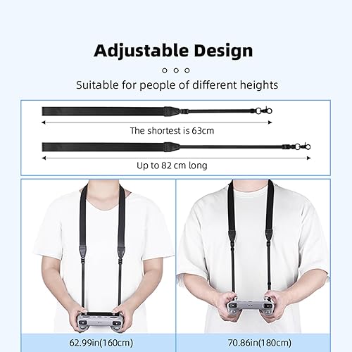 Miniatura 6 de LICHIFIT Correa para el cuello ajustable para DJI RC PRO/RC 2 / RC/RC Plus correa colgante de nailon con tornillos y hebillas para mando a distancia