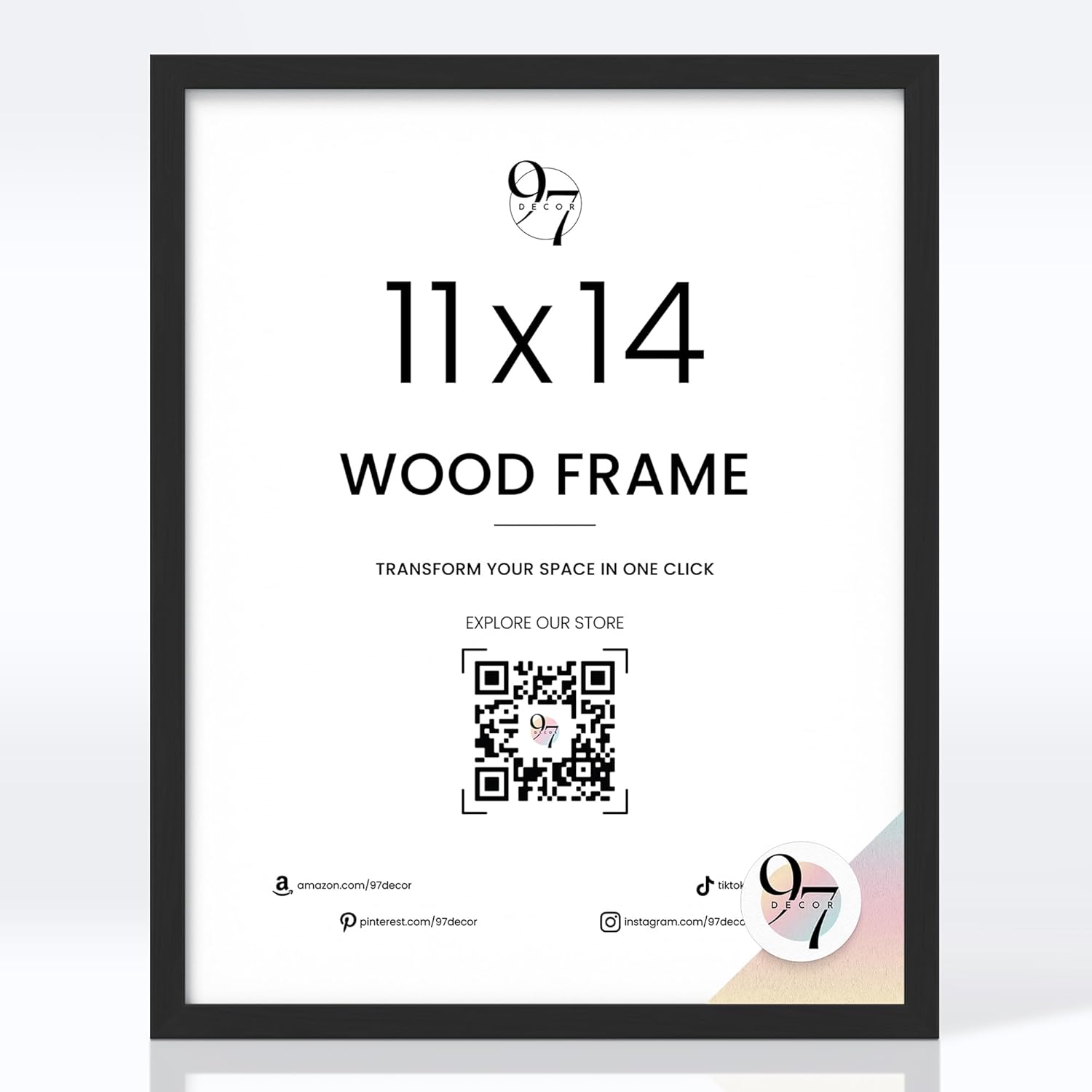 97 Decor 11x14 Picture Frame Wood - Set of 3 Beige Wood Frame 11x14 Without Mat, 11 By 14 Picture Frame, 14x11 Frame For Wall Hanging