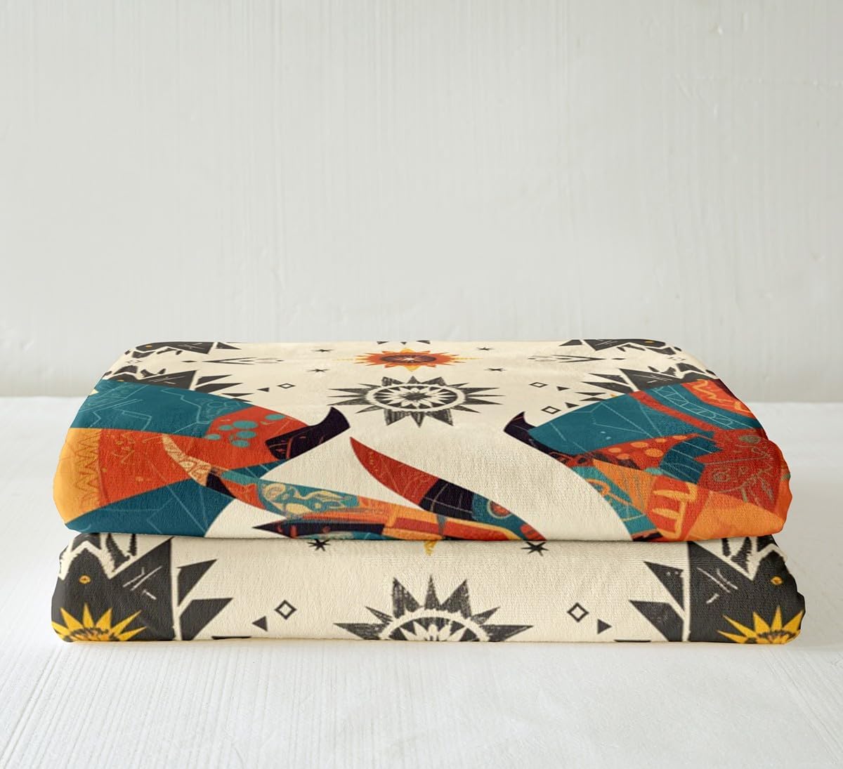 Feelyou Boys Girls Dragon Orange Fleece Throw Blanket Boho Exotic Plush Blanket for Bed Sofa Couch Kids Wildlife Animals Sherpa Blanket Western Decor Teens Fuzzy Blanket Room Decor Queen 90"x90"