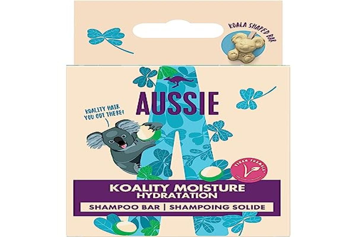 AussieMoisturising Vegan Shampoo Bar with Australian Macadamia Nut, Solid Travel Toiletries for Damaged & Dry Hair (70G) Rich Lather, 98% Natural Origin, Cruelty Free & Recyclable Box
