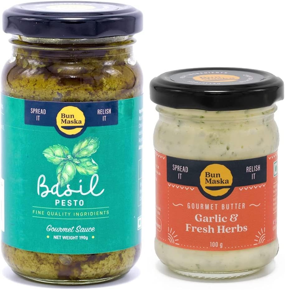 Combo Basil Pesto (190g) And Garlic & Fresh Herbs Butter (100g)