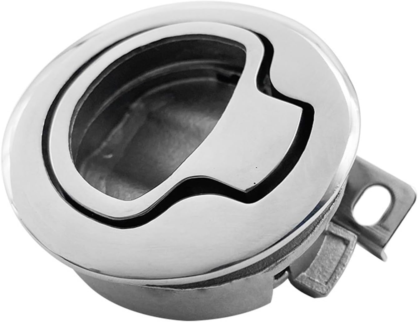316 Stainless Steel Round Turning Lock Deck Latch Flush Pull 1Pcs