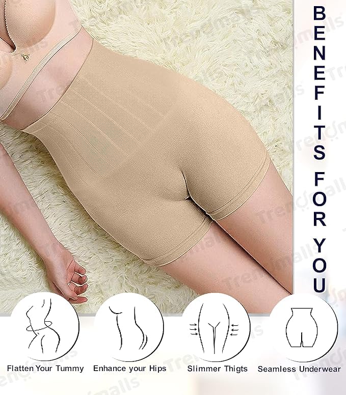 Image of Women's Tummy Tucker High Waist Shapewear with Anti Rolling Strip Panties