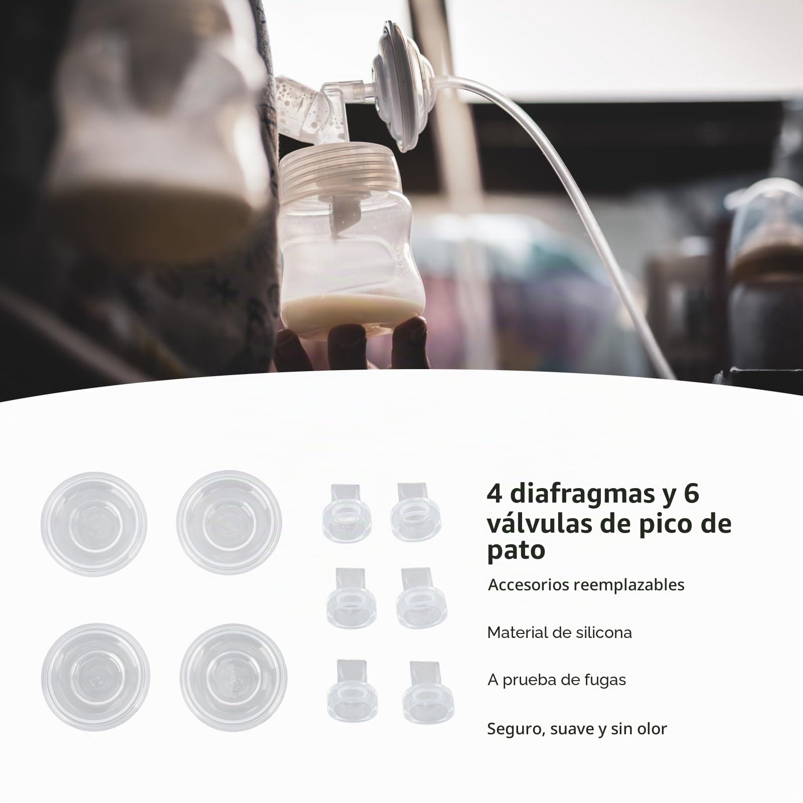 Válvulas de Pico de Pato, Diafragmas de Silicona Compatibles con S9 S12 S9Pro S12Pro, Accesorios para Extractores de Leche Eléctricos, Diseño a Prueba de Fugas para Piezas de