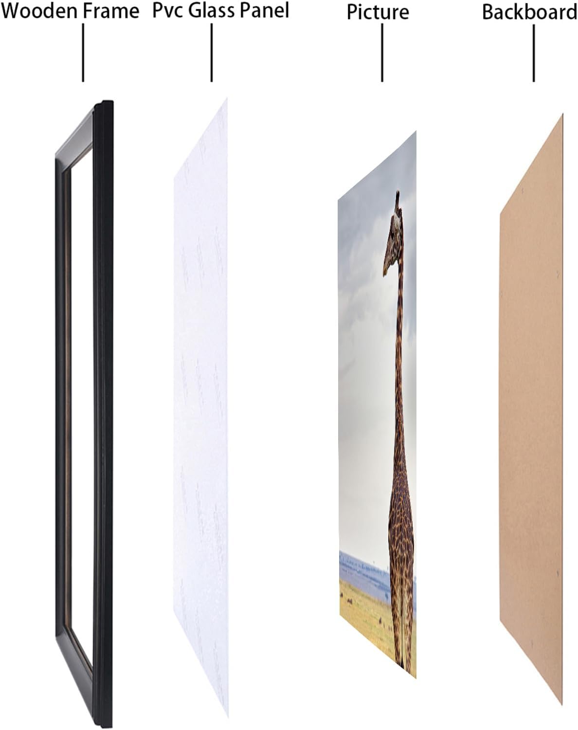 15x21 inch Picture Frame Solid Wood 15x21 Photo Frame 15x21 Poster Frame (A23B1521)