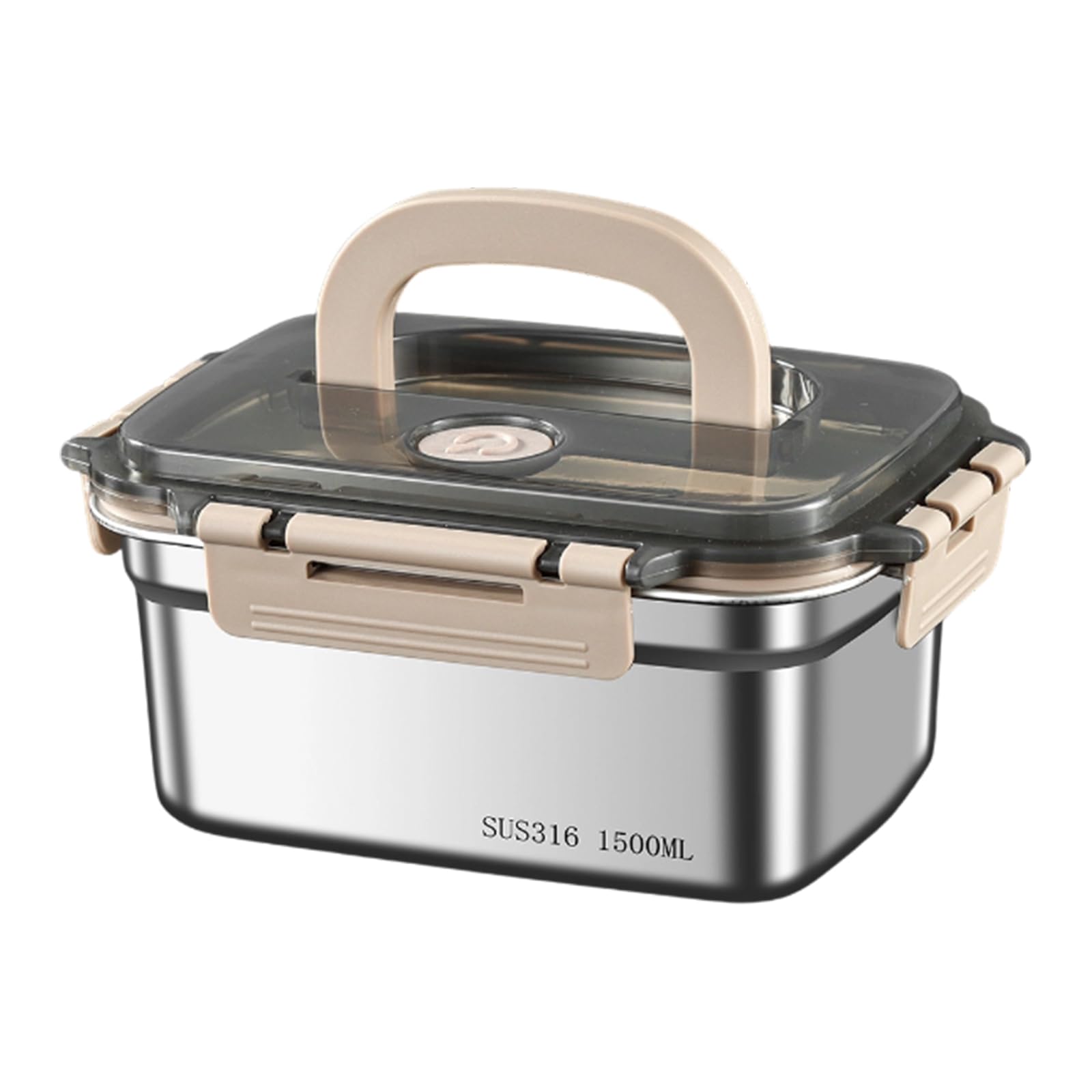 PANGBOER Bentos Lunch Box Stainless Steel Leakproof Food Storage Container with Lid and Handle Microwave & Dishwasher Safe Steel Bentos Box with Leakproof Lid