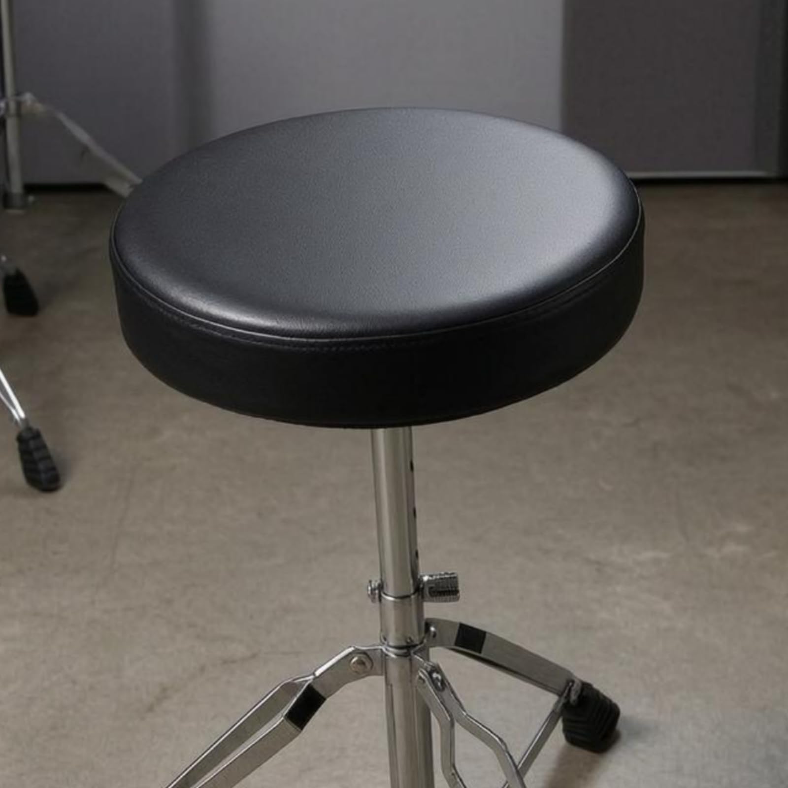 kowaku Asiento de Batería Ajustable Taburete Trípode Silla Plegable Banco Acolchado con Regulable y Base Antideslizante Adecuado para Escenario Escuela de Música