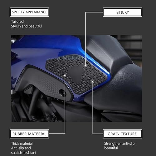Miniatura 6 de Tank Pad Sticker for Ya&maha MT07 2021-2023 Motorcycle Fuel Tank Pad Stickers Anti Slip Rubber