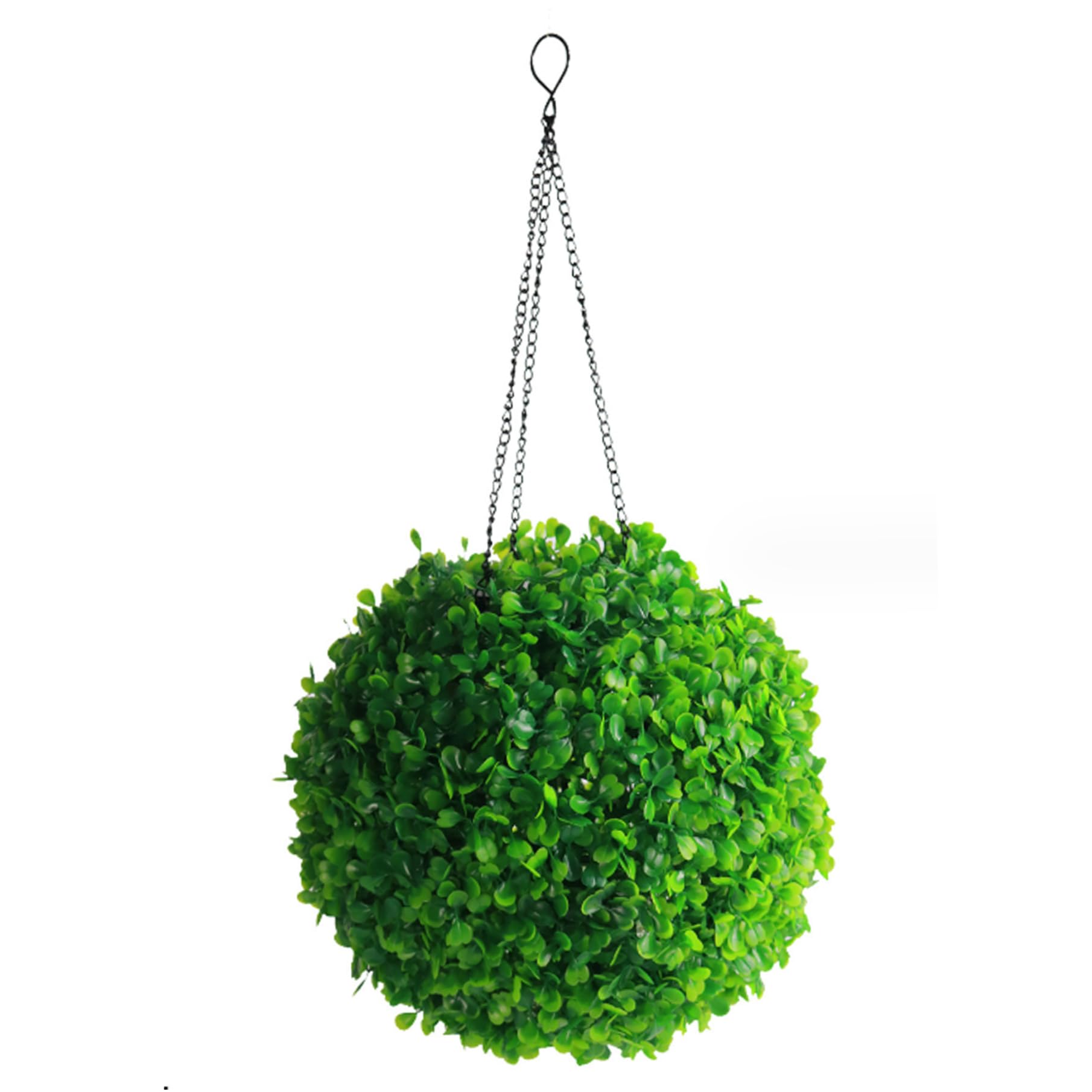Vistnale topiary balls hanging|Topiary Balls with Solar Lights Hanging Ball Artificial Boxwood Ball for Wedding Garden Decor, Green 9.5x18.3 inch
