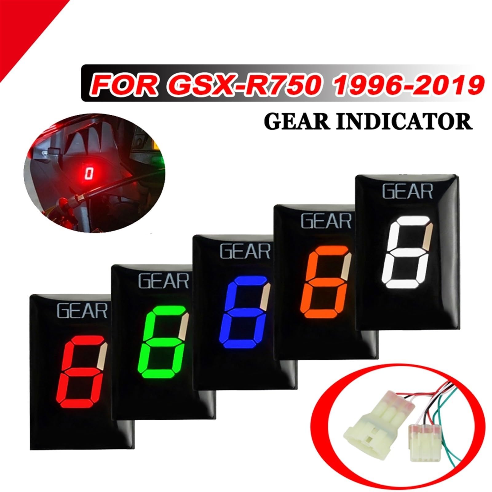 Ganganzeiger für Suzuki GSX-R750 GSXR750 1996-2019 Motorradzubehör Rot