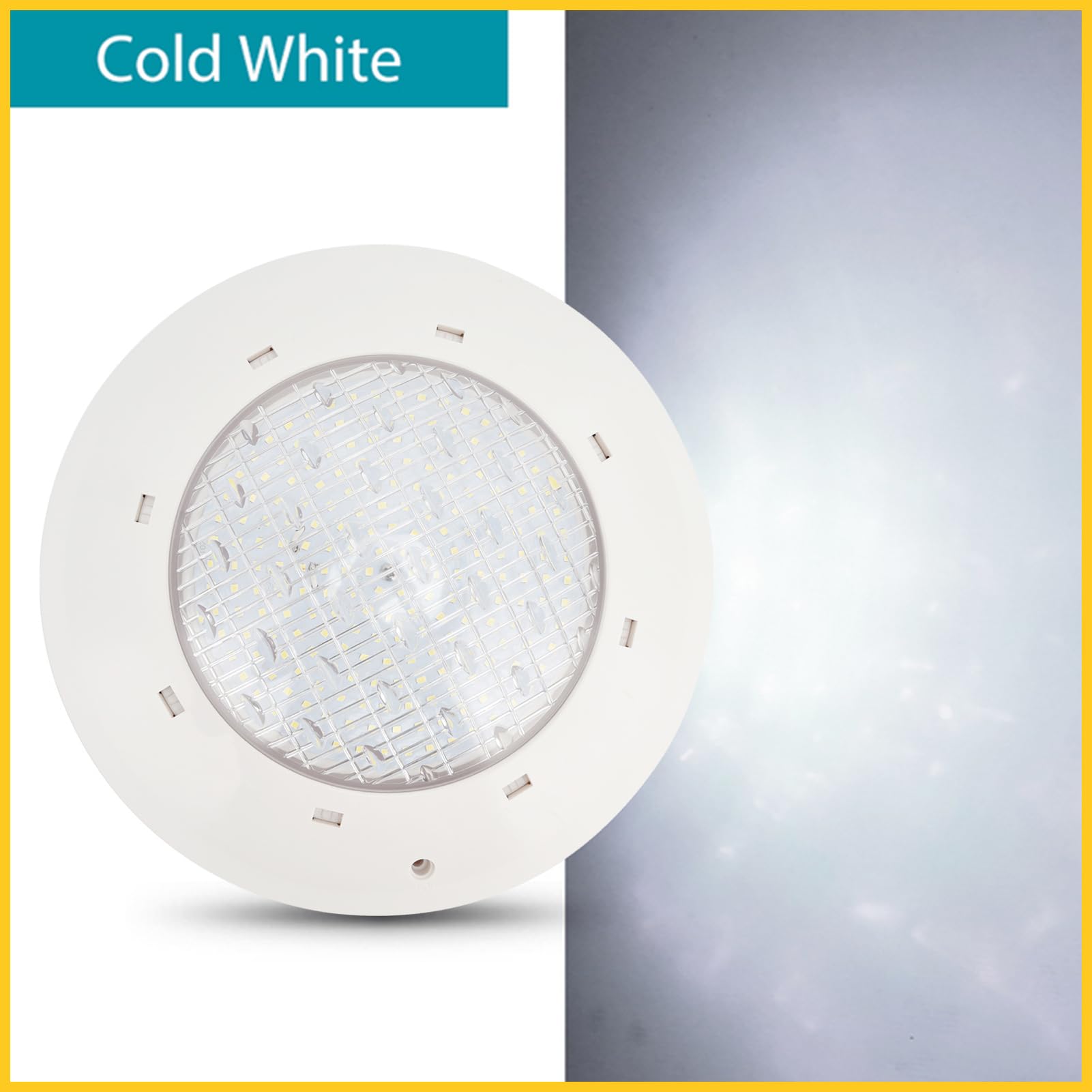 flexman Luce della Piscina, AC12V IP68 Luce Bianca Impermeabile di Illuminazione a LED, Luce Subacquea Montata a Parete per Acquari, Serbatoi di Pesce, Fontane, Stagno (35W)